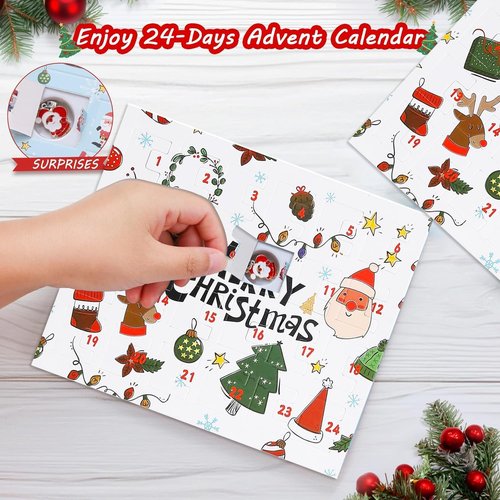 Christmas Vacation Advent Calendar - 24-Day Countdown with 2 DIY Charm Bracelets for Girls & Women