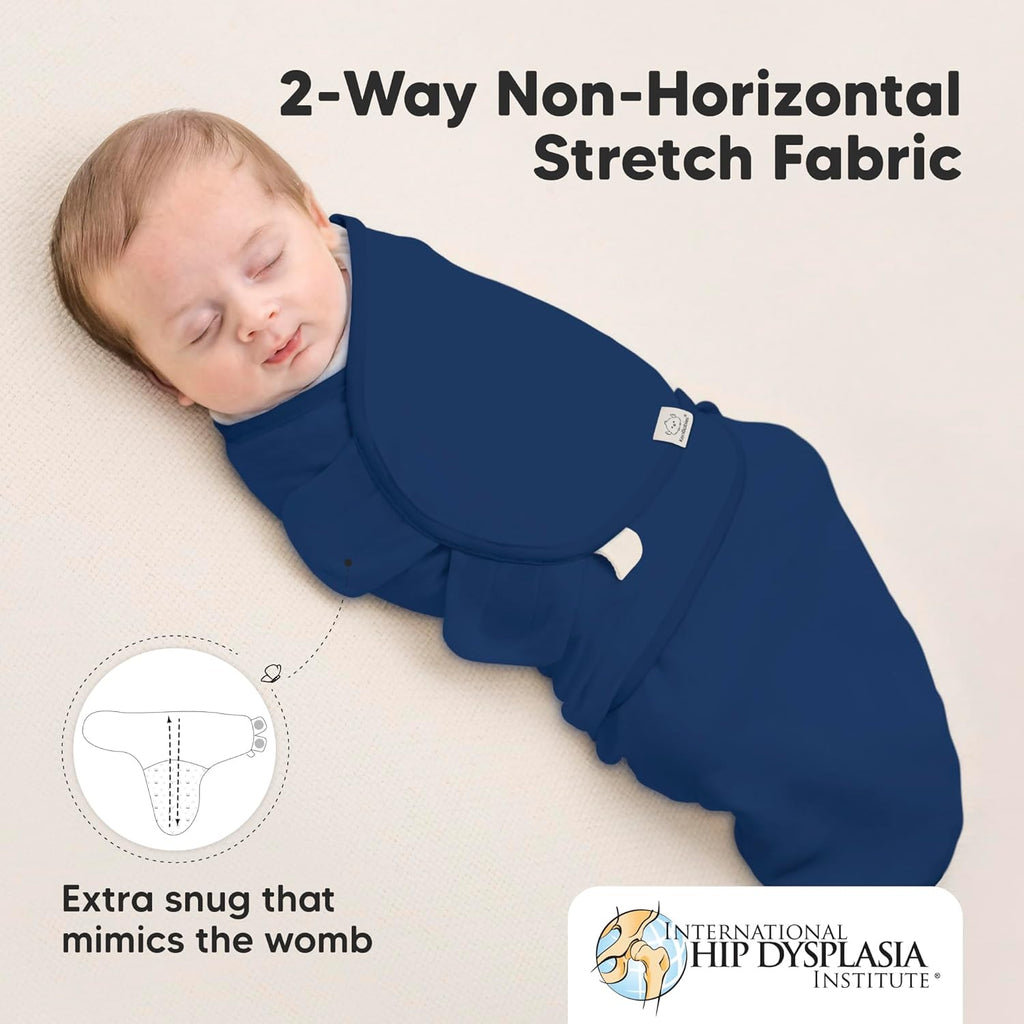 Skiennix Organic Baby Swaddle Sleep Sacks - Soft & Snug for Newborns 0-3 Months | 3-Pack in Frost