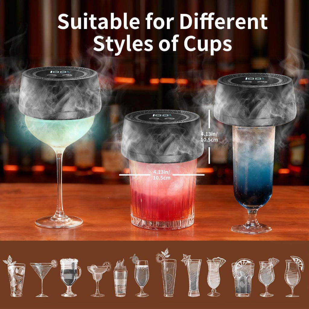 Electric Whiskey Smoker Kit, Fathers Day Mens Gifts for Men Dad Husband from Daughter Son Wife, Rechargeable Cocktail Smoker with 6 Wood Chips Built-in Lighter, Old Fashioned Bourbon Drink Smoker Kit