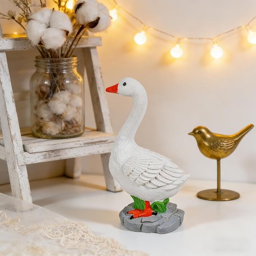 Exasinine Desk Goose Figurine - 7 Inch Office Table Decor for Home and Office Decoration