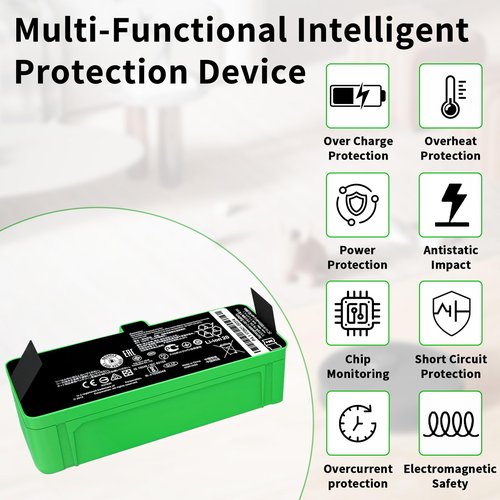 JTRGPEH Upgraded 6500mAh 1800Li Battery Replacement for iRobot Roomba 900 800 700 600 500 Series Compatible with Roomba 980 960 981 970 965 801 805 850 860 890 891 895 830 730 735 740 695 690 685 680