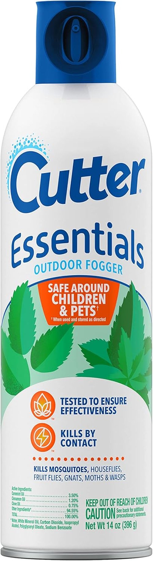 Cutter Essentials Outdoor Fogger - Safe for Kids & Pets | Kills Mosquitoes, Fleas & Ants - 14 fl Oz