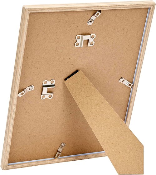 JCJMY 9x12 Picture Frame - Shatter Resistant Plexiglass for Wall Mounting | Natural Finish, Horizontal or Vertical Display