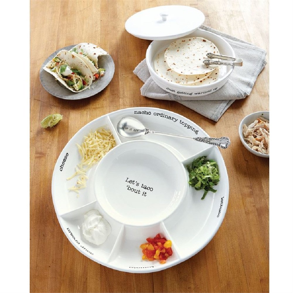 Mud Pie Ceramic Tortilla Warming Dish Set of 1