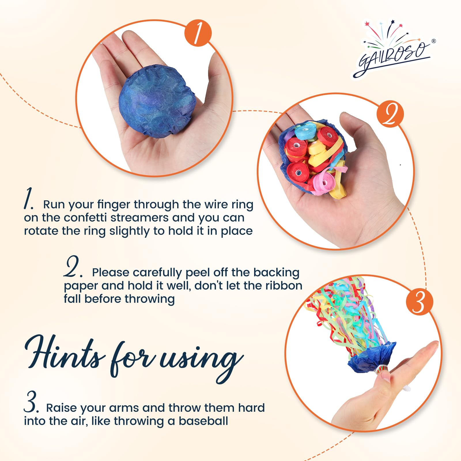 12Pack No Mess Streamers,Color Mix Hand Throw Streamers Poppers,No Mess Confetti Poppers for Wedding,Birthday,Party Celebrations,Graduation,Party Favors Shows