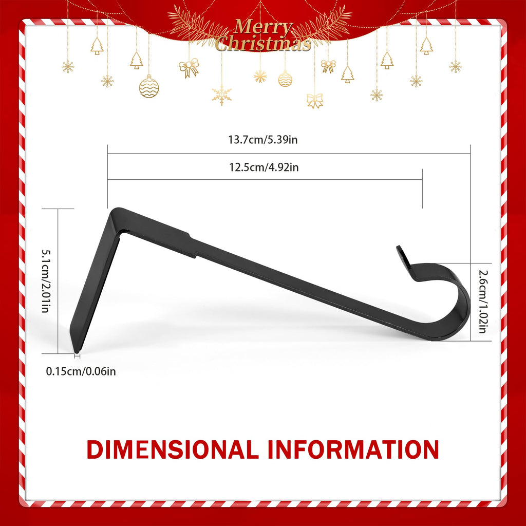 Doitory Christmas Stocking Holder Hanger,4 or 6 Pack Stocking Holders for Fireplace and Mantle for Xmas Holiday Party Decorations