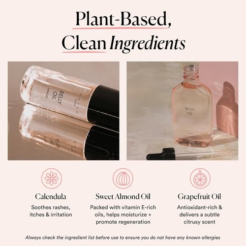 HATCH Belly Oil - Pregnancy & Postpartum Skincare for Stretch Marks | Quick-Drying, Vegan & Plant-Based, 6.7 Fl Oz