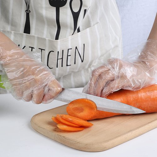 CHEFNENO Disposable Poly Plastic Food Prep Gloves (1200 Gloves) for Food Service Cooking Cleaning Food Handling (600 Pair)