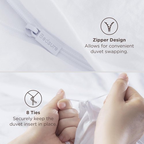 Bedsure Duvet Cover Set - Extra Soft Grayish Purple Twin/Twin XL Bedding, 2 Pieces with Zipper Closure