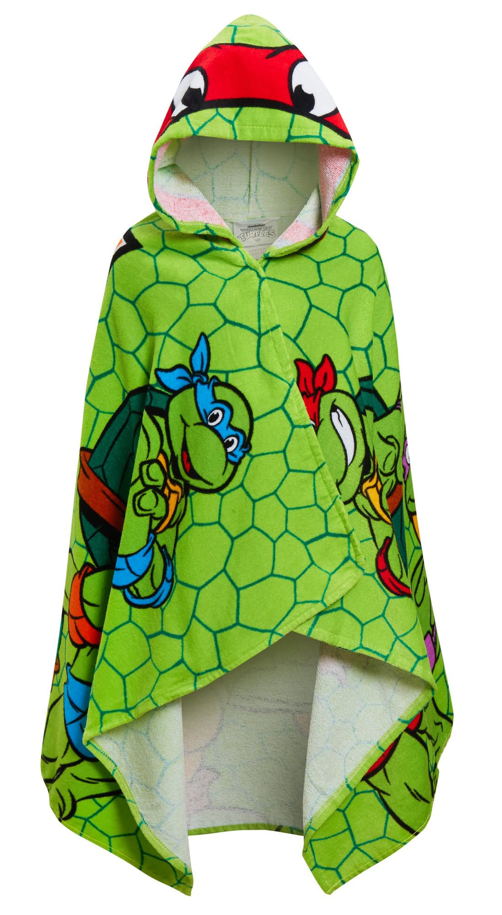 Teenage Mutant Ninja Turtles Hooded Towel Raphael Poncho 100% Cotton Beach Towel Dress up Bathtowel Swimming Wrap
