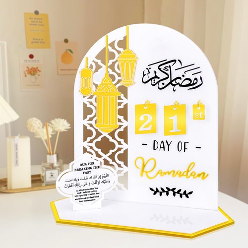 SelfTek Ramadan Advent Calendar 2026, DIY Countdown Calendars Decorations for Home, 30 Days Til Eid, Ramadan G-ift,Eid Decor(Acrylic)