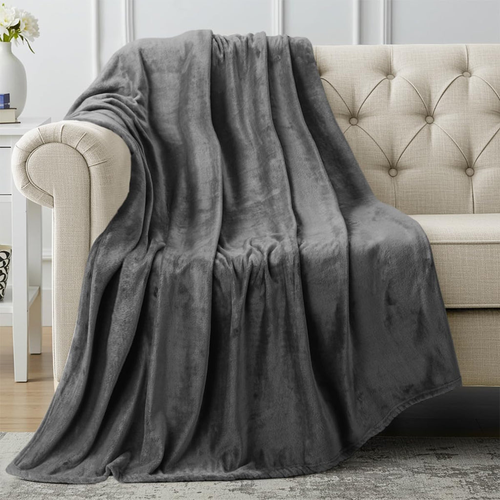 Utopia Bedding Fleece Blanket - XL Ultra Soft Grey Throw (50x70 Inches) | Cozy All-Season Home Decor Gift