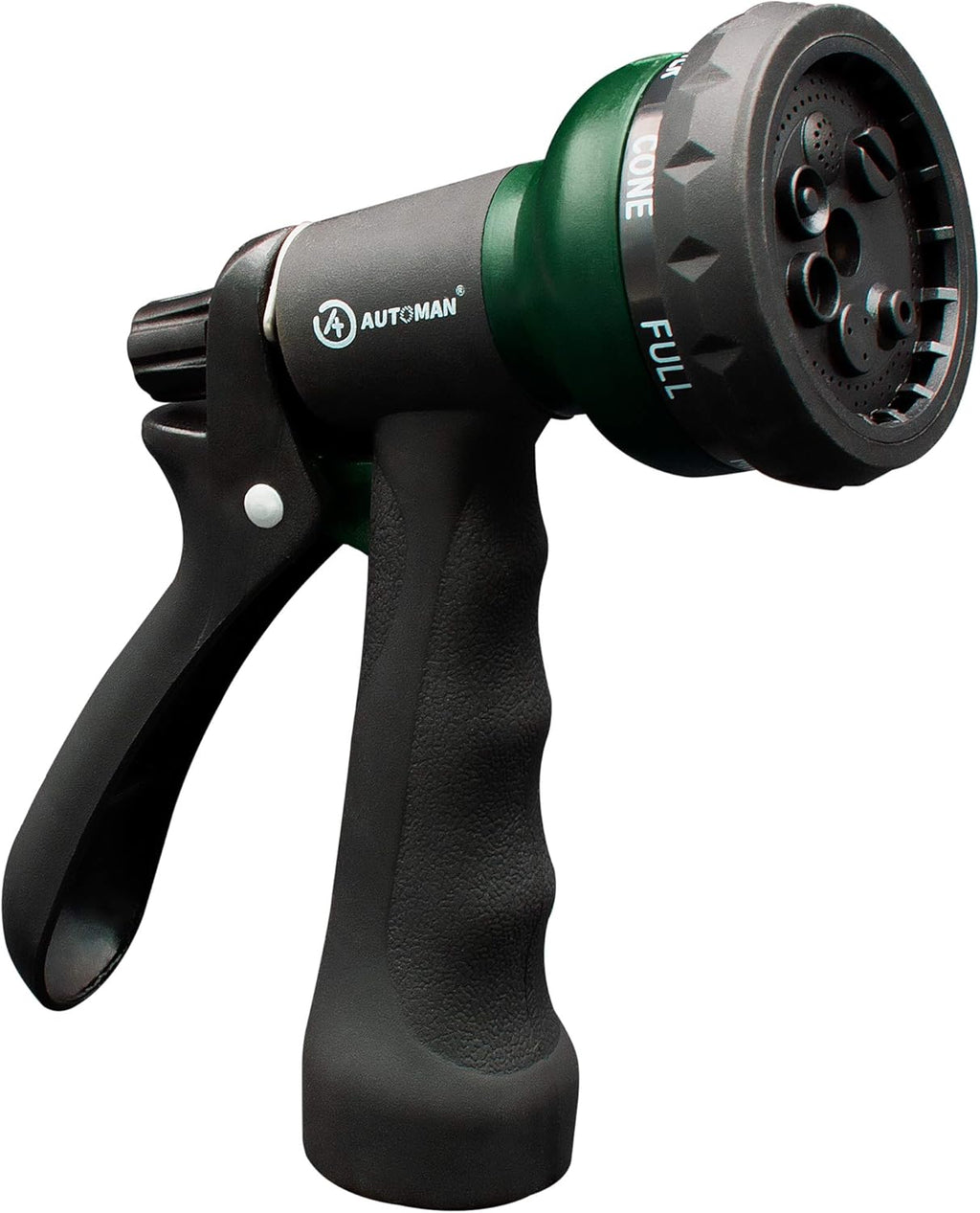 AUTOMAN Garden Hose Nozzle - ABS Water Spray with 7 Adjustable Patterns | Slip Resistant for Plants & Pets