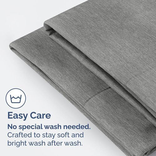 King Standard Pillow Cases - Soft Hotel Quality Covers for Comfy Bedding | Set of 4 in Heathered Grey