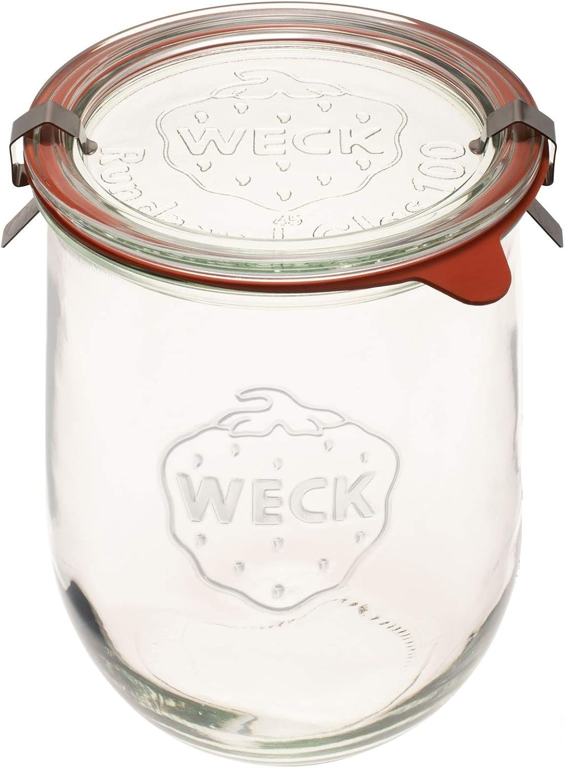 Weck Tulip Jar - Large 1 Liter Sourdough Starter Jar with Wide Mouth, Glass Lid & Rubber Seal
