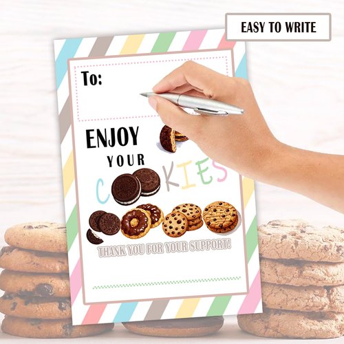 Besttile Cookies Thank You Cards Cookies Greeting Postcard,4x6 Inch Cookie Thank You Notes Appreciation Cards Cookies,30 Pcs