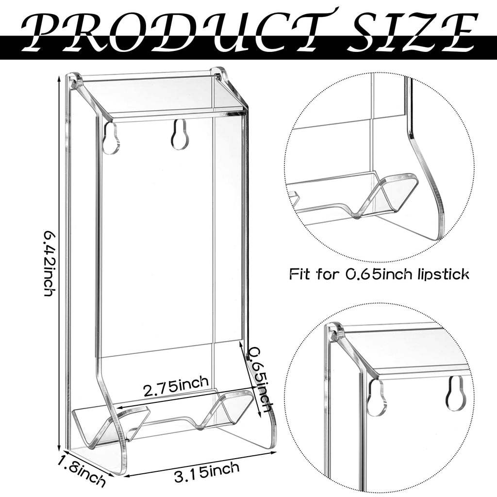 Weysat 2 Pcs Clear Acrylic Lip Balm Dispenser Organizer Holder for Lip Balm Containers Freestanding Counter Display Retail Stand for Lipsticks Glosses (Single Slot)