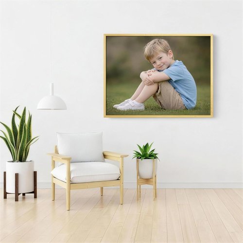 **Skiennix Personalized Canvas Prints - Custom Photo Wall Art in Gold | 11x14, Made in Texas**