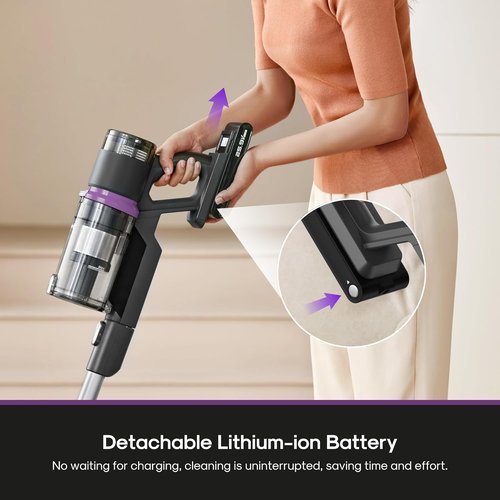 Eureka Cordless Vacuum - 50 Min Runtime, Lightweight 5.5 lbs, Perfect for Pet Hair & Allergies on Hardwood & Carpet