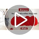 4-Pack Red Chenille Mop Head Replacement for Ocedar Spin Mop System - Atenyue