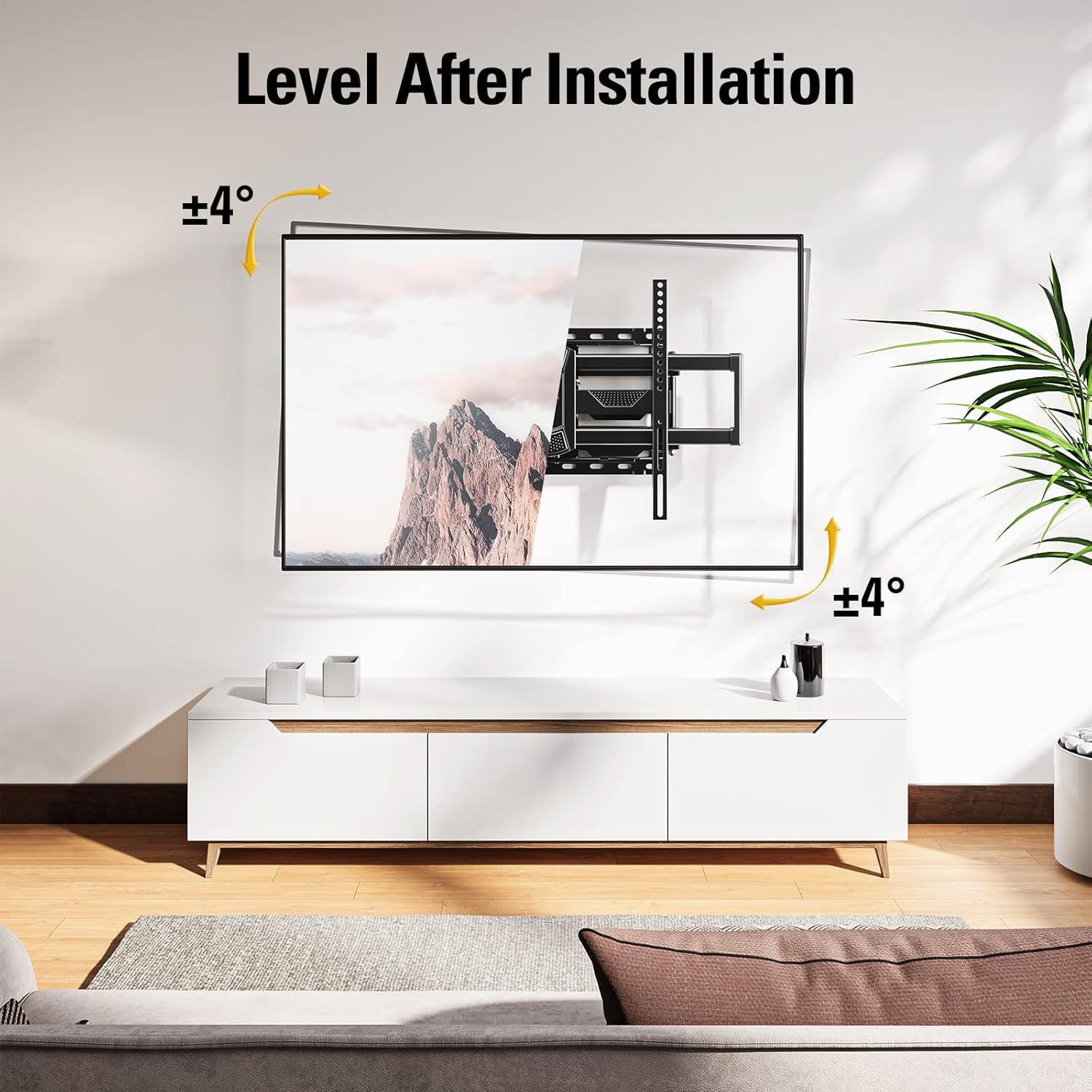 Mounting Dream TV Wall Mount - Full Motion Swivel & Tilt Bracket for 42-84 Inch TVs | Max VESA 600x400 mm, 100 lbs Capacity