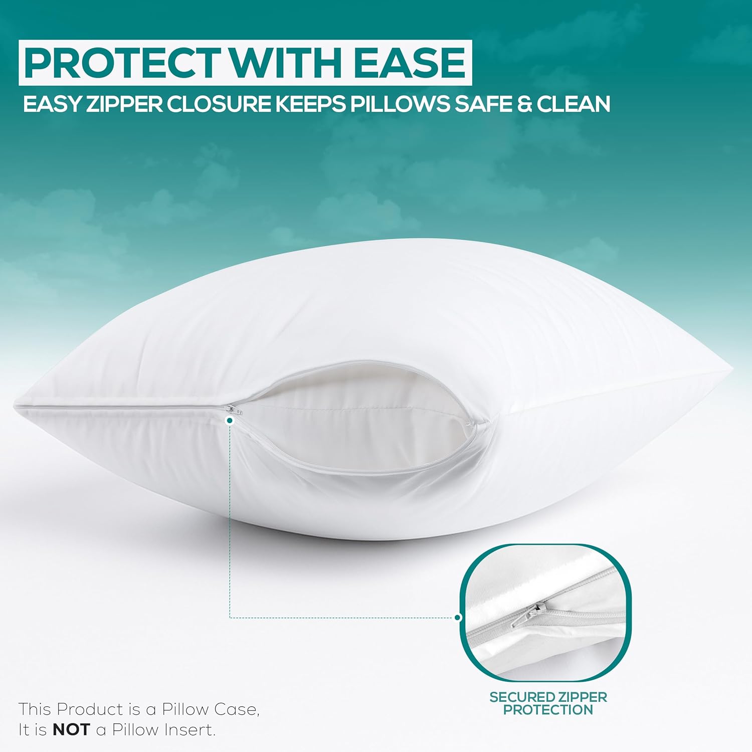 Utopia Bedding Pillow Protectors - Set of 2 Toddler Size, Bed Bug & Dust Mite Proof, Waterproof & Ultra Soft (White)