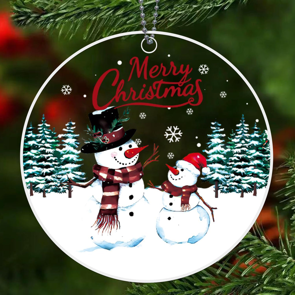 Snowman Christmas Ornaments 2025 - Unique Acrylic Ornaments for Tree Decor | Perfect Gifts for Women