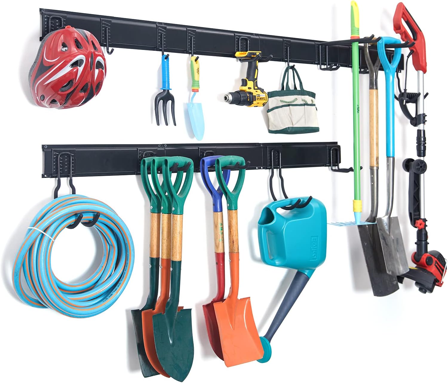 Ultrawall Garage Storage Organizer - Heavy-Duty Wall Mount Tool Rack with 15 Hooks | 22 Pcs
