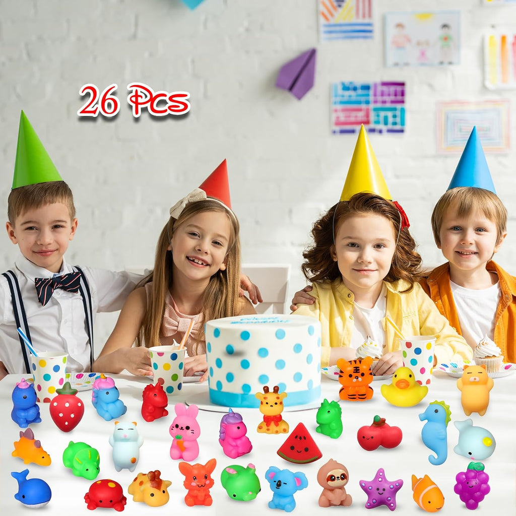 Nobasco Squishies - 26 Pack Kawaii Cat Mochi Squishy Toys | Slow Rising Stress Relievers for Parties & Gifts