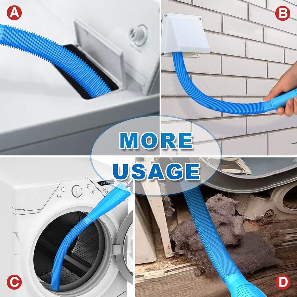 Sealegend Dryer Vent Cleaner Kit - 2 Pieces Flexible Lint Brush & Vacuum Hose Attachment