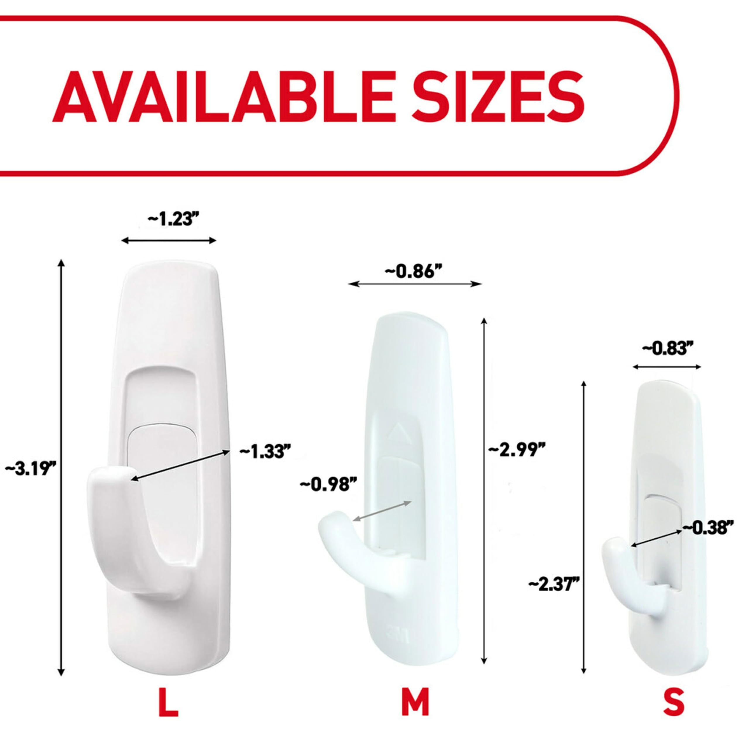 Command Large Utility Hooks, 14 Hooks and 16 Strips, Damage-Free Hanging Wall Hooks with Adhesive Strips, No Tools Adhesive Hooks for Hanging, Organization and Storage (Pack of 2)