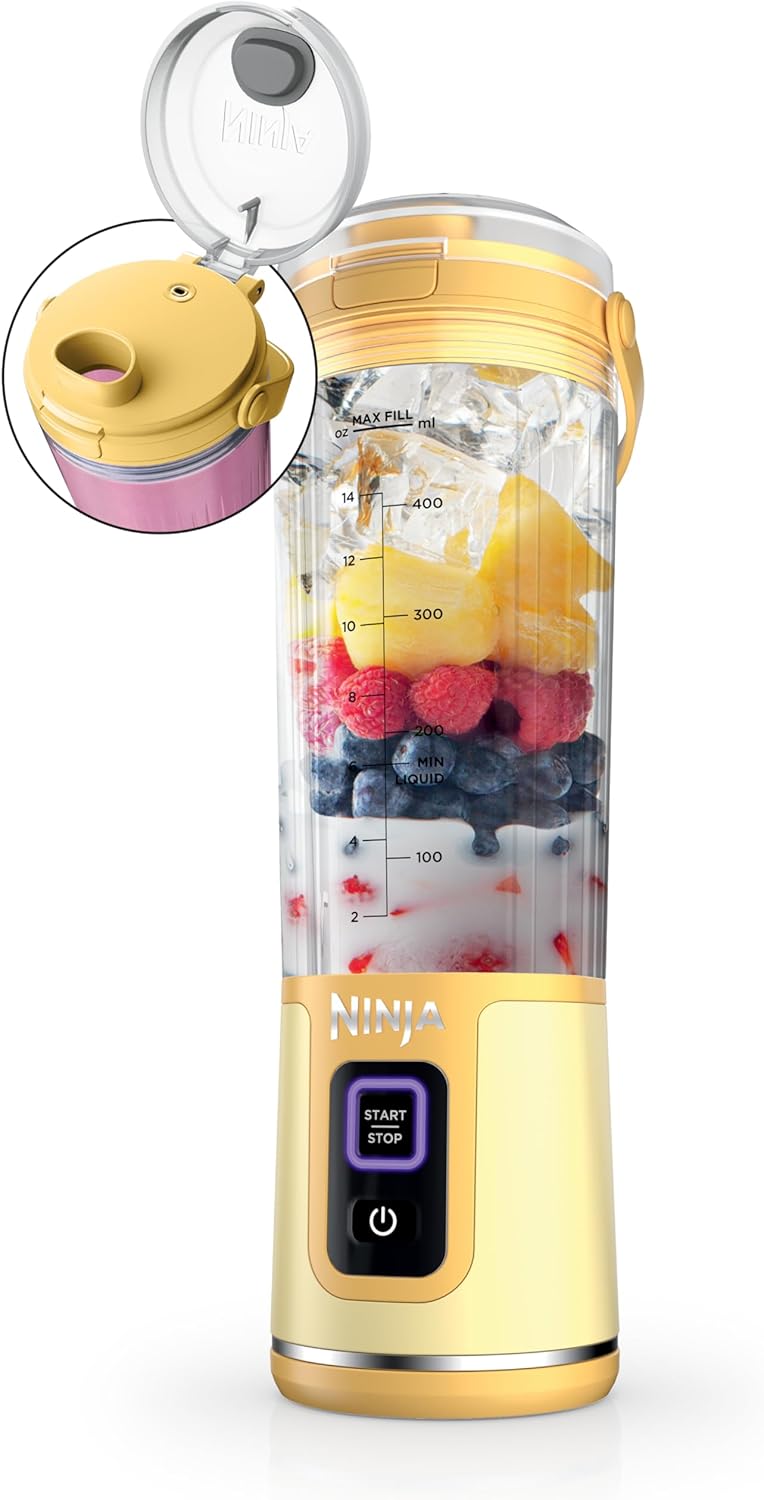Ninja Blast Portable Blender - Cordless 18oz Personal Blender for Smoothies & Shakes | BPA-Free, USB-C Rechargeable, Leakproof Lid