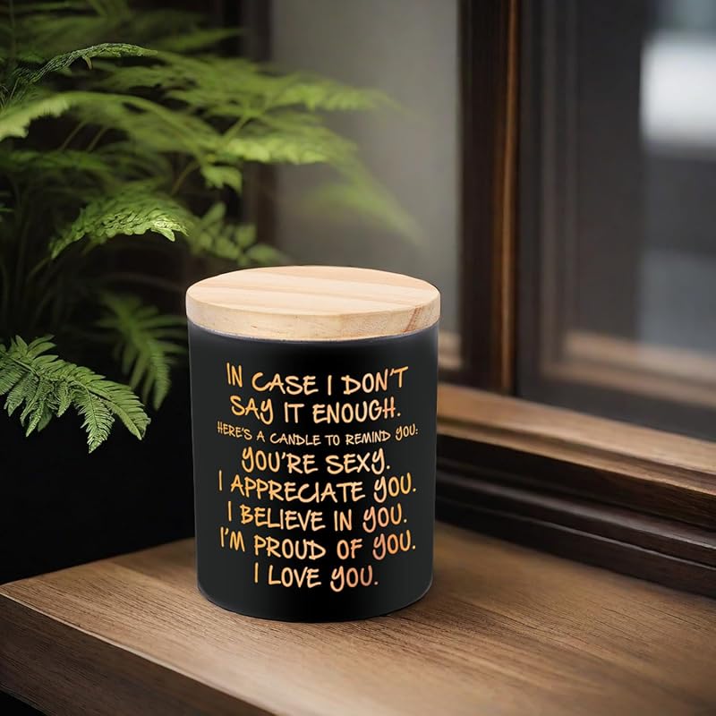Lavender Scented Candle Gift for Him - Funny BFJLIFE Candle for Husband & Boyfriend (For Him-I love you)