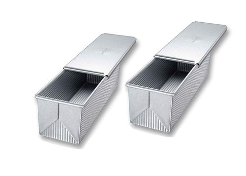 USA Pan Pullman Loaf Pan with Cover, Large w Set of 2
