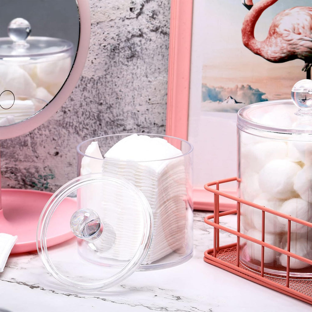 Meanplan Apothecary Jars - Clear Plastic Storage Containers with Lids | 10/22/39 oz, 9 Pack