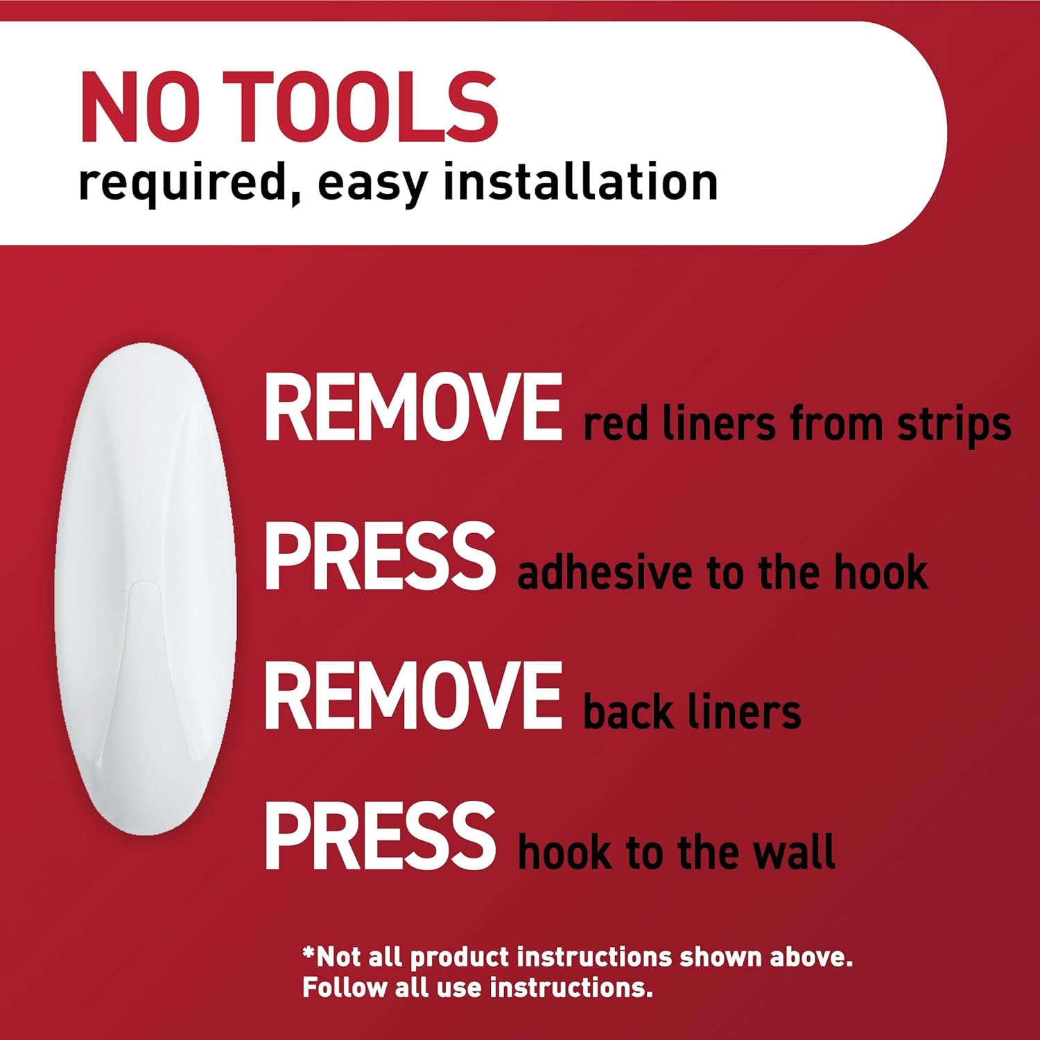 Command Large Designer Hooks - Damage-Free Wall Hook Holds Up to 5 lb | 16 Hooks & 24 Adhesive Strips for Easy Organization