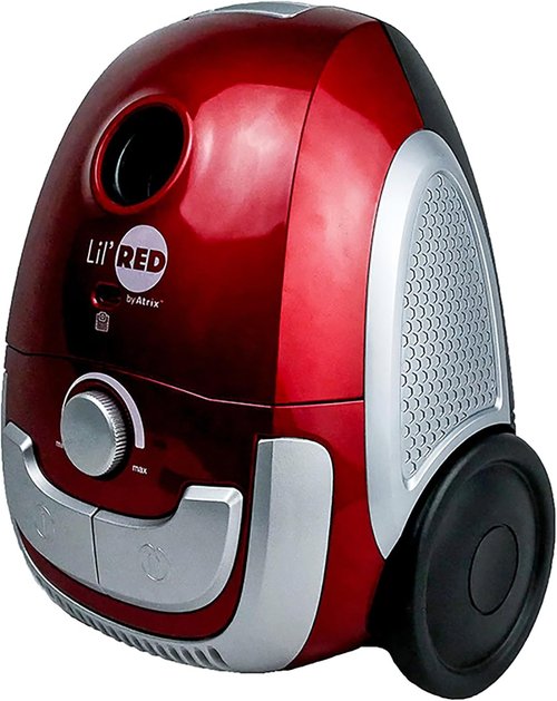 Atrix Lil Red Canister Vacuum - Portable Design with 2 Quart HEPA Filter & Variable Speed Motor