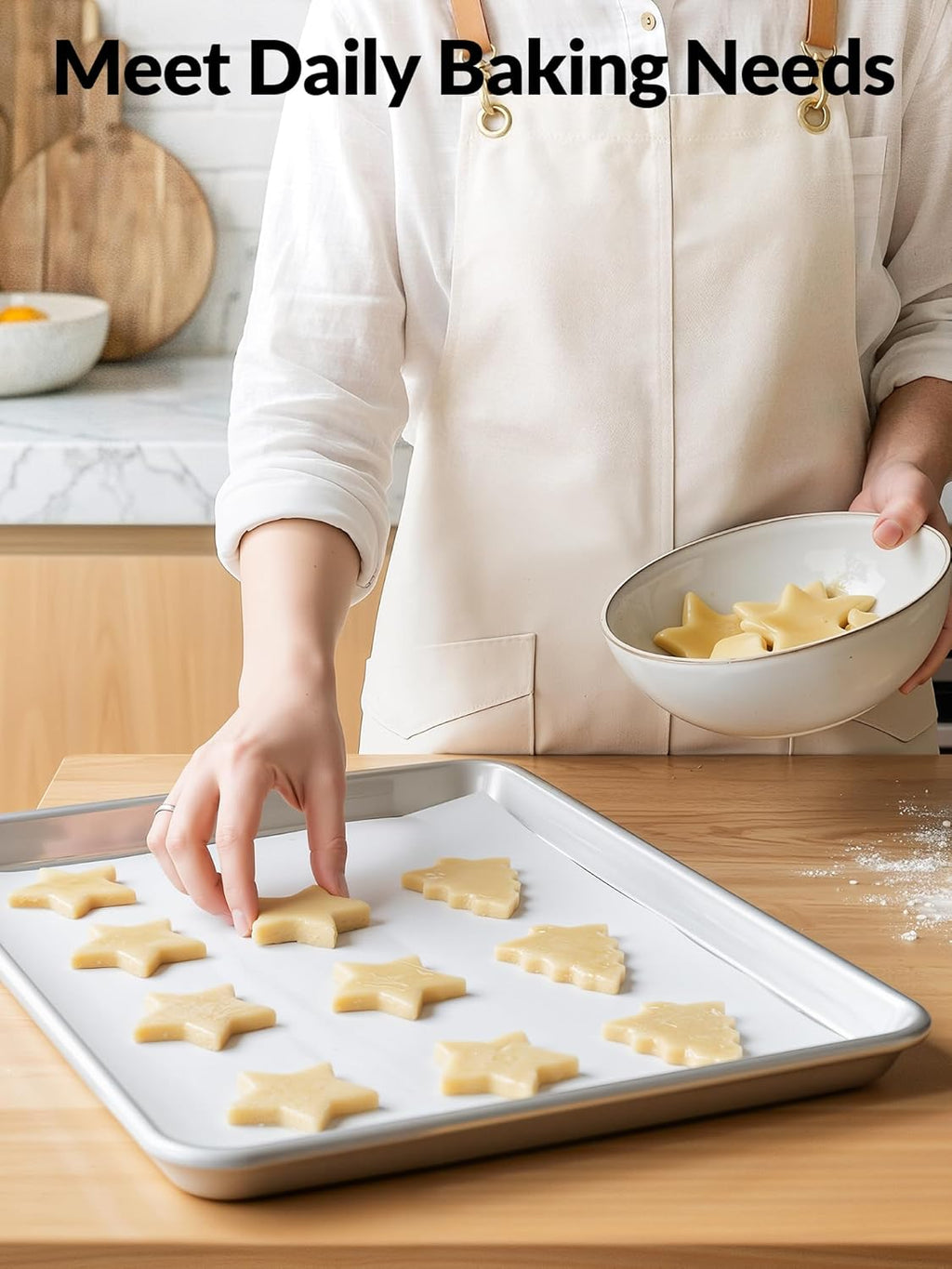 SMARTAKE Parchment Paper Baking Sheets - 200 Pcs Non-Stick Precut 17x26 Inch for Baking, Grilling & More