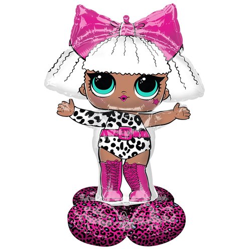 LOL Glam Diva Birthday Airloonz Air-Filled Foil Balloon