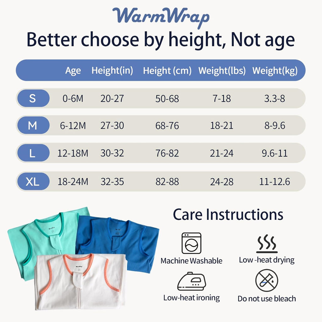 Skiennix Baby Sleep Sack - 100% Cotton Wearable Blanket for Toddlers | 0.5 Tog, 3-Pack, Breathable & Soft