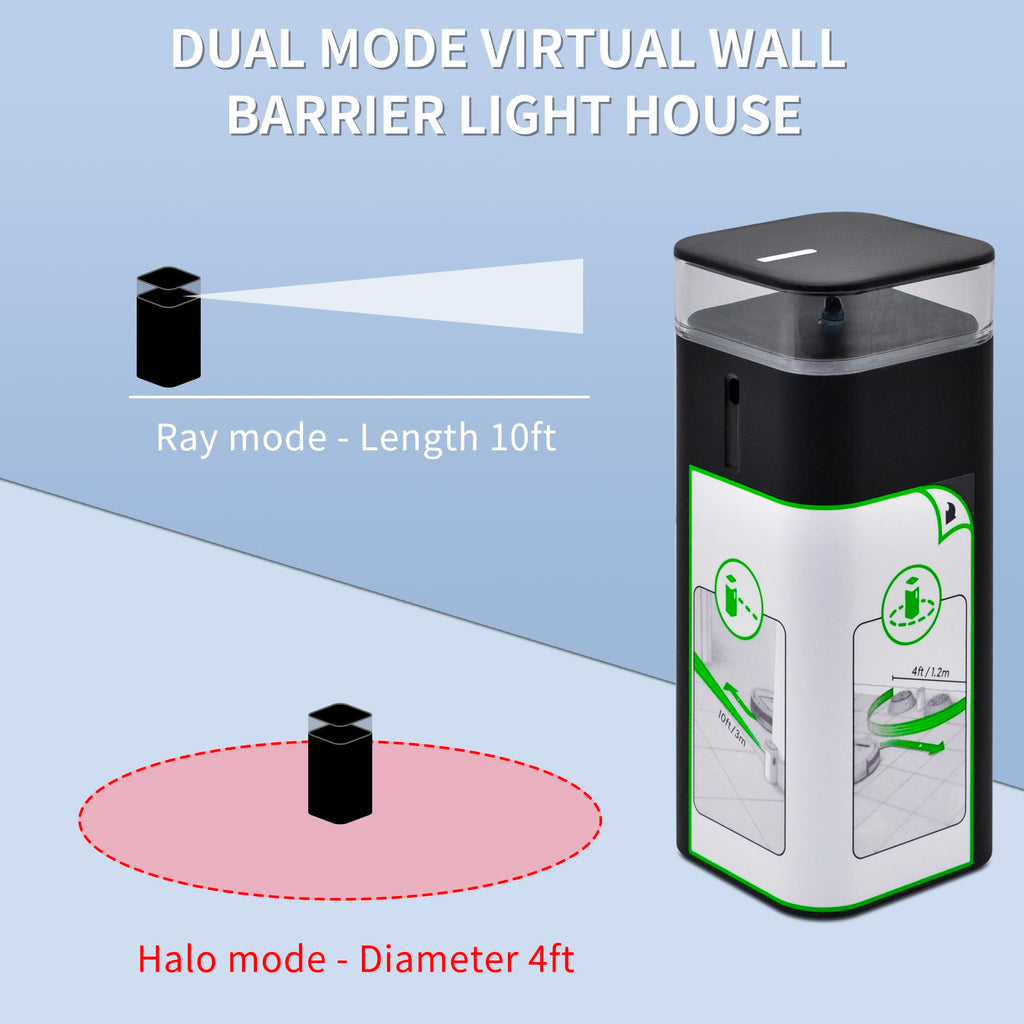 TZRONG 2-Pack Dual Mode for Virtual Wall Barrier Light House for iRobot Roomba 600 800 900 I/S/E Series e5 e6 i1 i1+ i3 i3+ i4 i6 i7 i8, All Plus Versions S9,5150,7550, e5120 e5152 Part Number 4636429