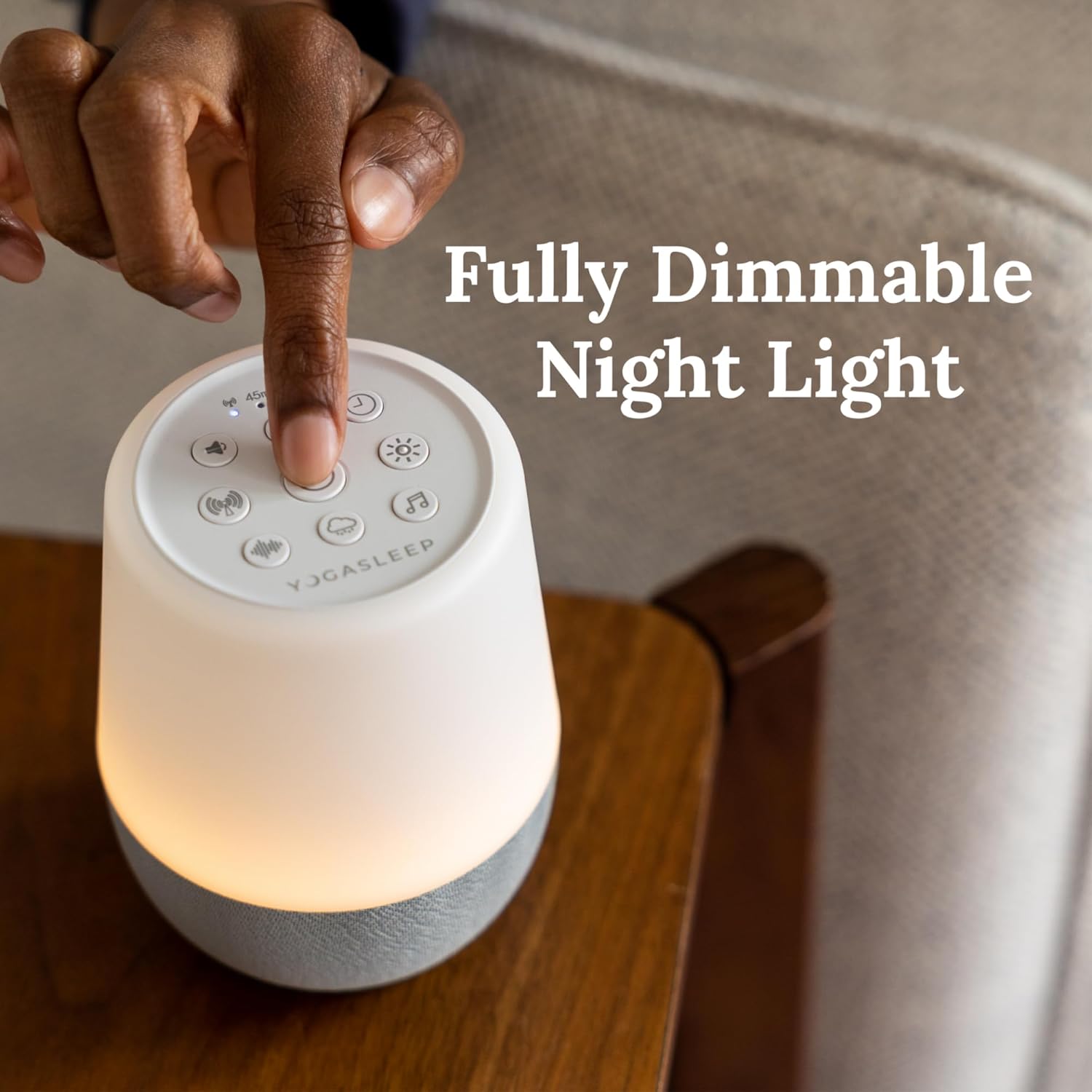 Yogasleep Duet White Noise Machine - Bluetooth Sound & Night Light for Sleep Aid | 30 Natural Sounds, White