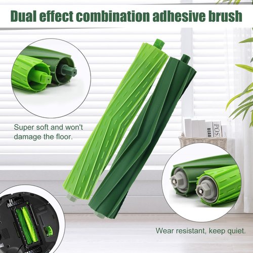 Replacement Parts for iRobot Roomba i1+/i2+/i3+/i4+/i5+/i6+/i7+/i8+/j5+/j6+/j7+/j8+/e5/e6/e7, i & j & e Series Vacuum Cleaners 1 Set Brush Roller | 4 Side Brushes |4 Filters (Not for Combo j7+ j9+)