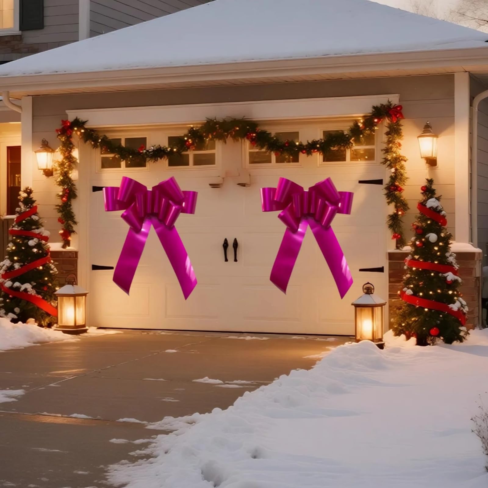 Ailuka Big Pink Car Bow (30 Inch, 1 Pack)- Giant Gift Bow for Car, Large Pink Bow for Appliances, Bike, New House, Huge Bow for Birthday, Graduation, Christmas, Party.