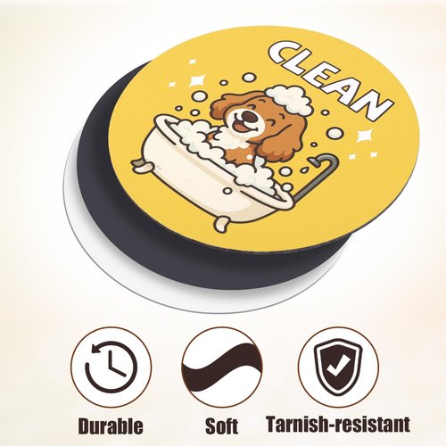 Funny Dog Clean Dirty Dishwasher Magnet Sign, Double-Sided Reversible Clean Dirty Flip Indicator Magnet for Kitchen Refrigerator Laundry Room