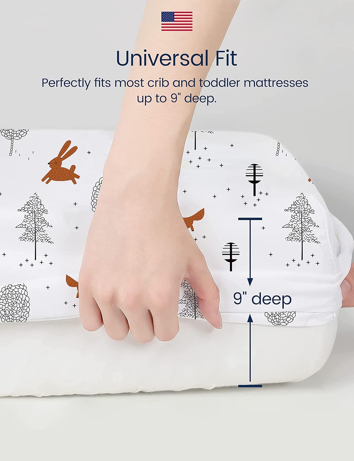 TotAha Dinosaur Crib Sheets - Premium Soft Fitted Baby Mattress Sheets | Ultra Breathable, 2 Pack 28x52x9