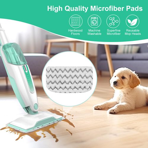 8 Pack Microfiber Steam Mop Replacement Pads for Shark Steam Mop S1000, S1000A, S1000C, S1000WM, S1001C Dirt Grip Steam Mop Pads, Washable & Reusable Microfiber Mop Pads for All Floor Clean