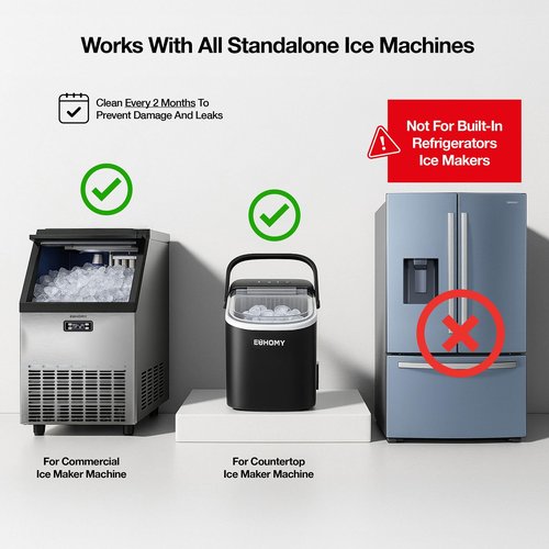 Ice Machine Cleaner and Descaler 32oz 2-Pack | Ice Maker Cleaner for All Brands; Opal, Scotsman, Manitowoc, Affresh, Active, etc. Countertop Icemaker Cleaners Solution | Icemaker Cleaners and Descaler