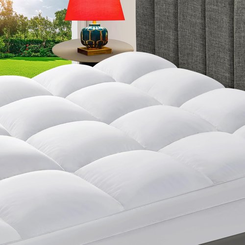 CHOKIT Full Mattress Topper - Extra Thick Pillow Top for Back Pain Relief | Cooling Mattress Pad, Fits 8-21 Inch Deep Pockets