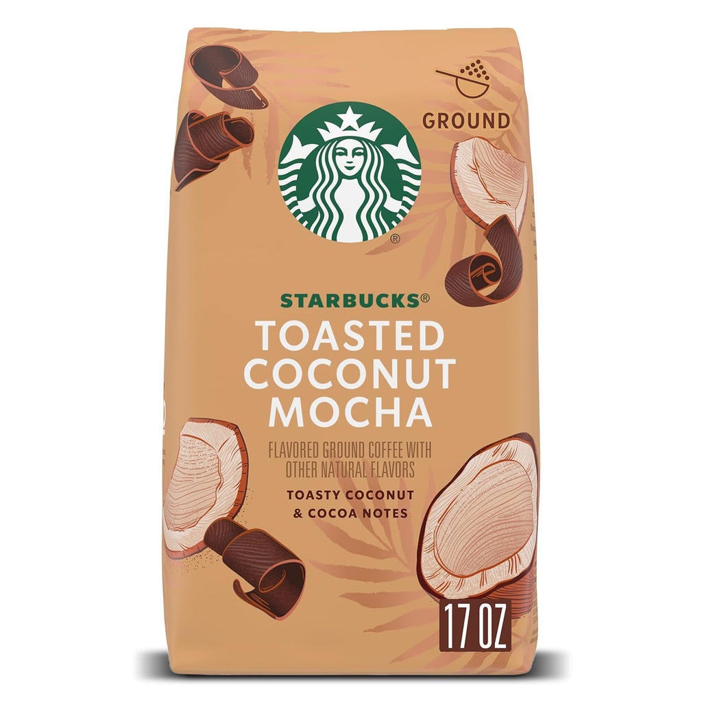 Starbucks Ground Coffee - Toasted Coconut Mocha Flavor | 100% Arabica, Limited Edition, 17 oz